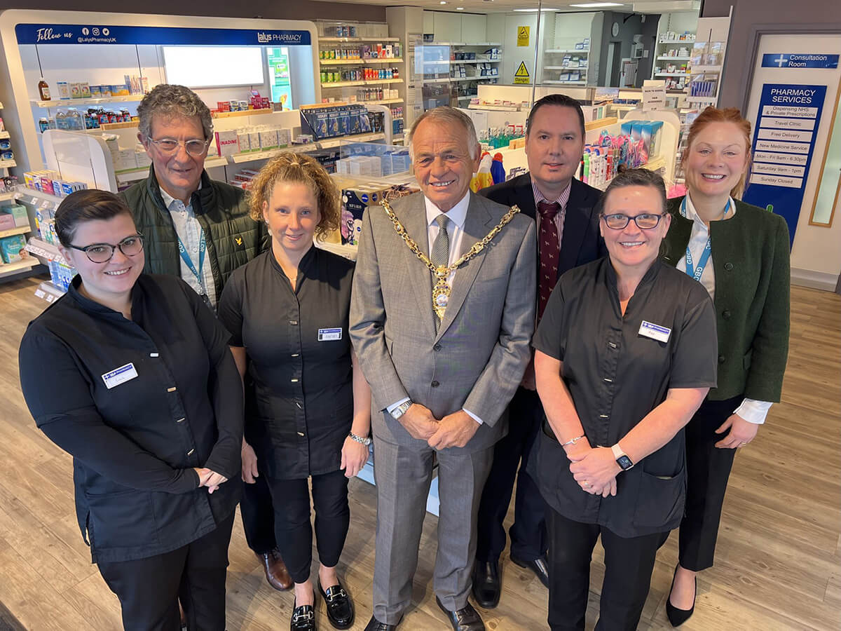 Mayor visits Lalys Pharmacy
