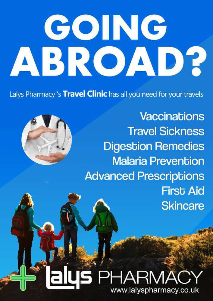 Going abroad vaccinations poster